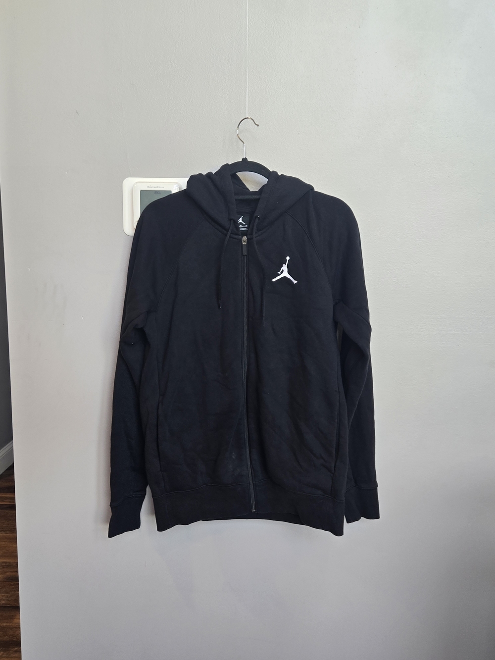 Nike Air Jordan Jumpman Full Zip Hoodie Black Mens Size Medium Sweatshirt